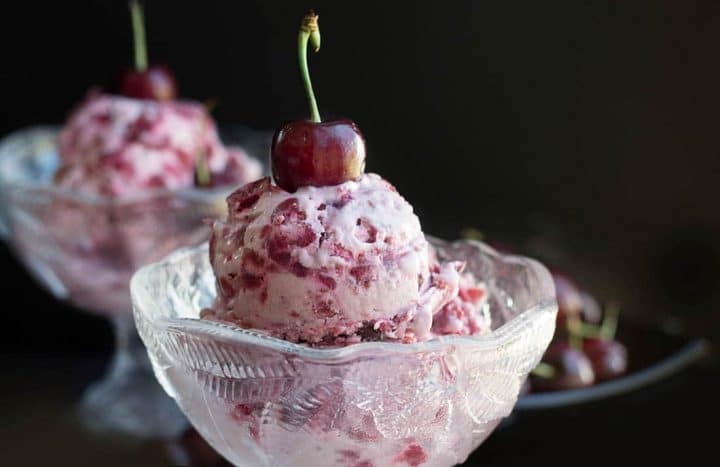 Homemade Cherry Ice Cream: Rich Flavor, No Preservatives